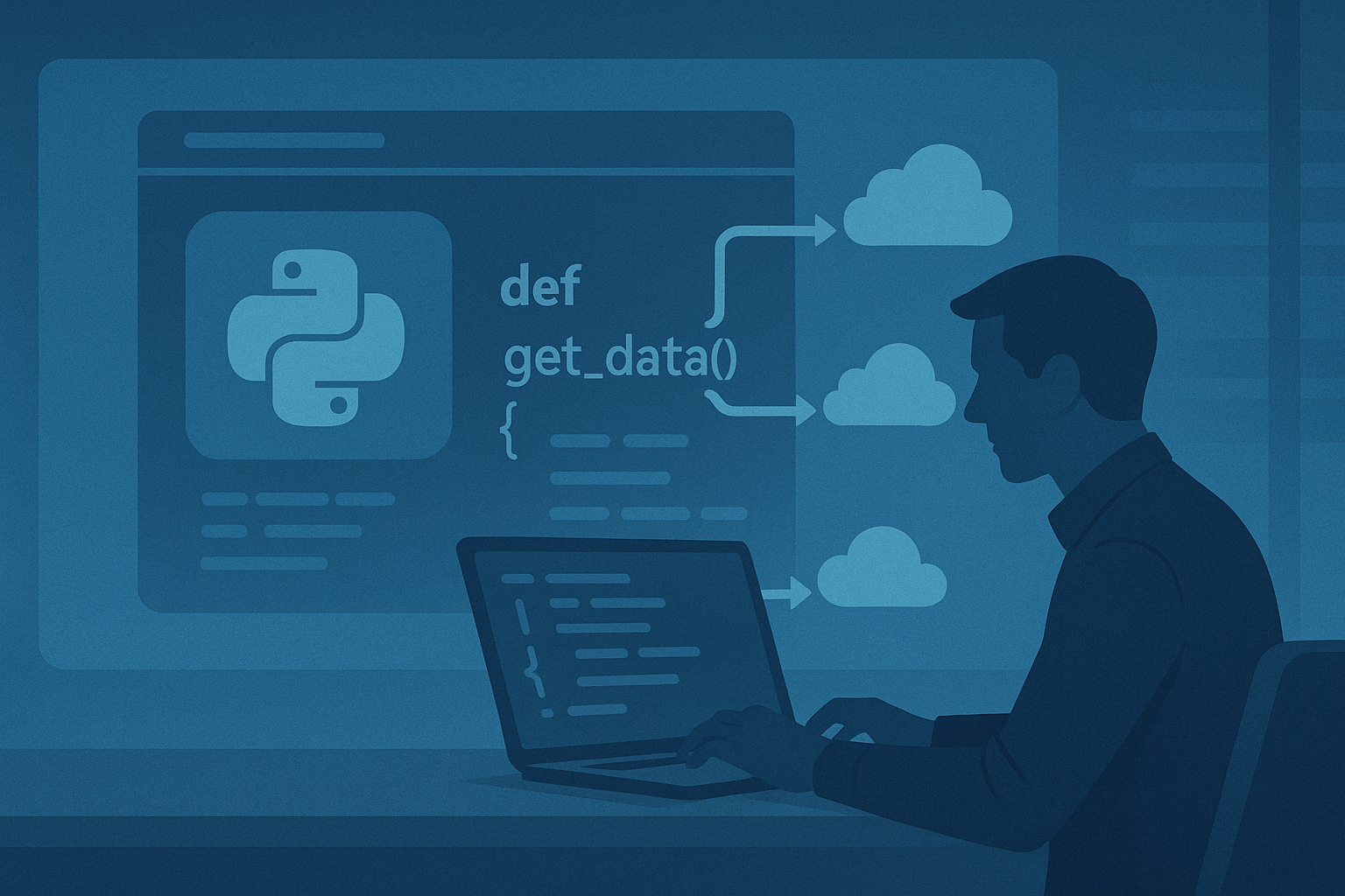 Pythonで学ぶDify APIの利用方法を表すイメージ画像