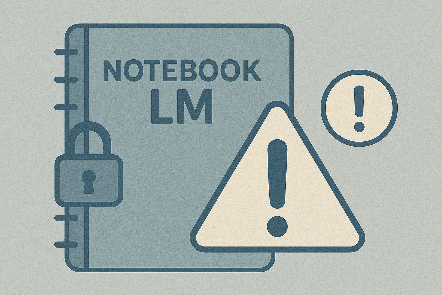 Notebook LMを使用するときの注意点のイメージ