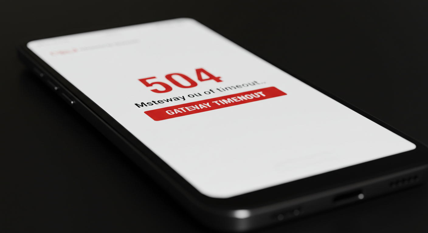 スマホで発生する504 Gateway Time-outの対処法