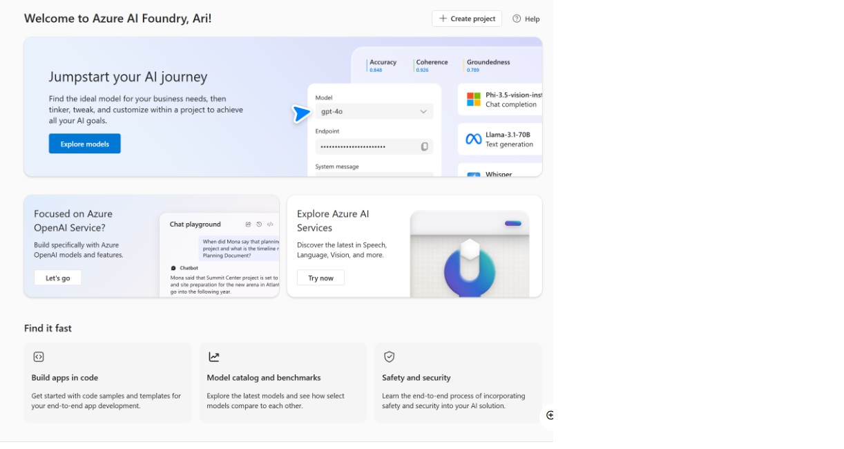 Azure AI Foundryの説明画面