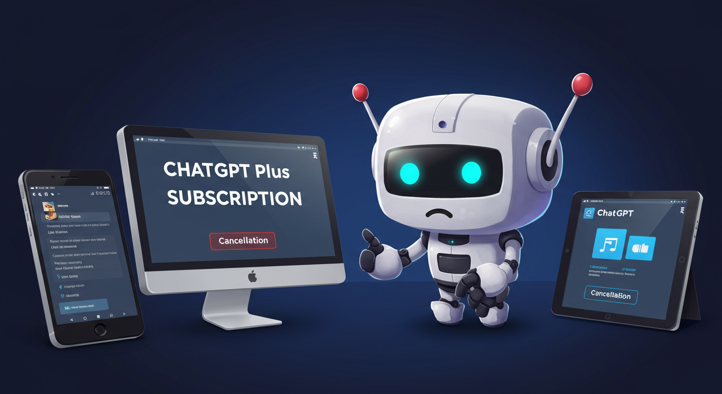 ChatGPT Plusのデバイス別解約イメージ画像