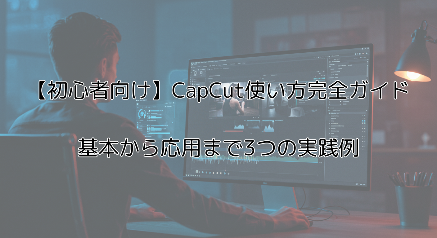 【初心者向け】CapCut使い方完全ガイド|基本から応用まで3つの実践例